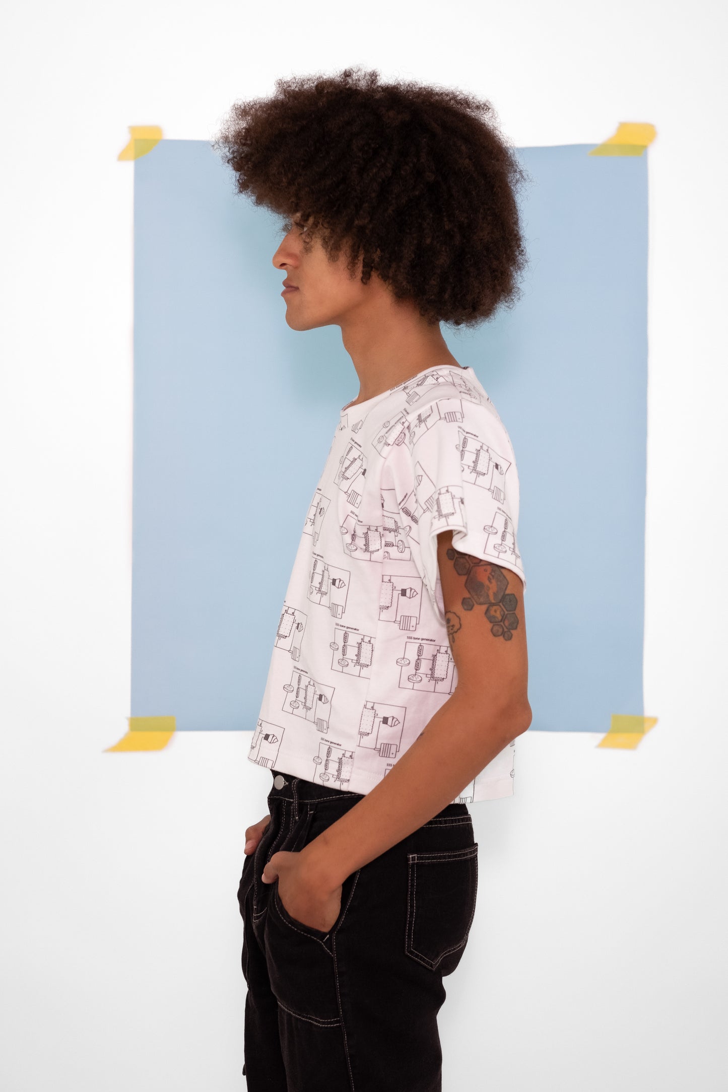 Dessert Schematic Unisex T-shirt - Cropped