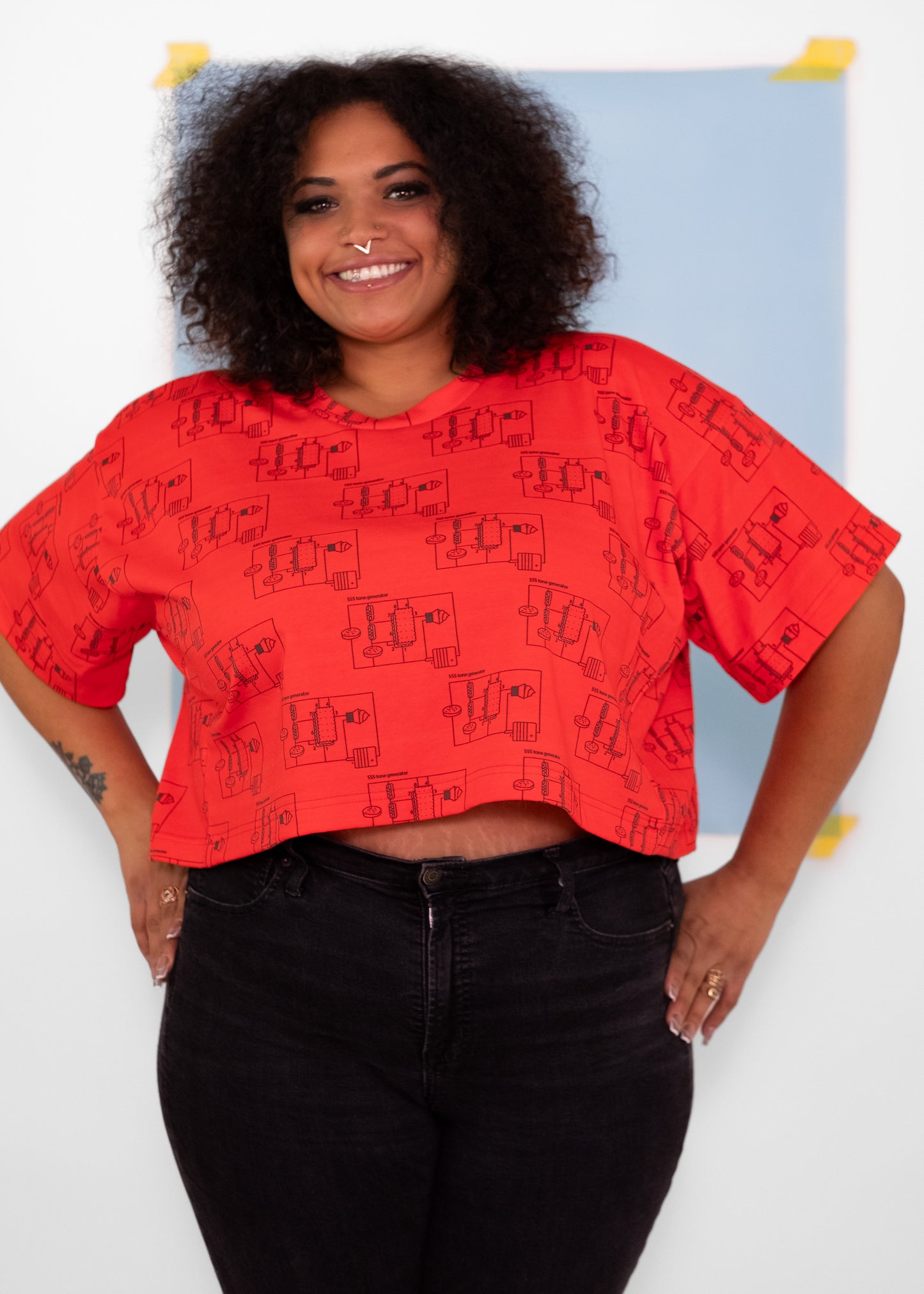 Dessert Schematic Unisex T-shirt - Cropped