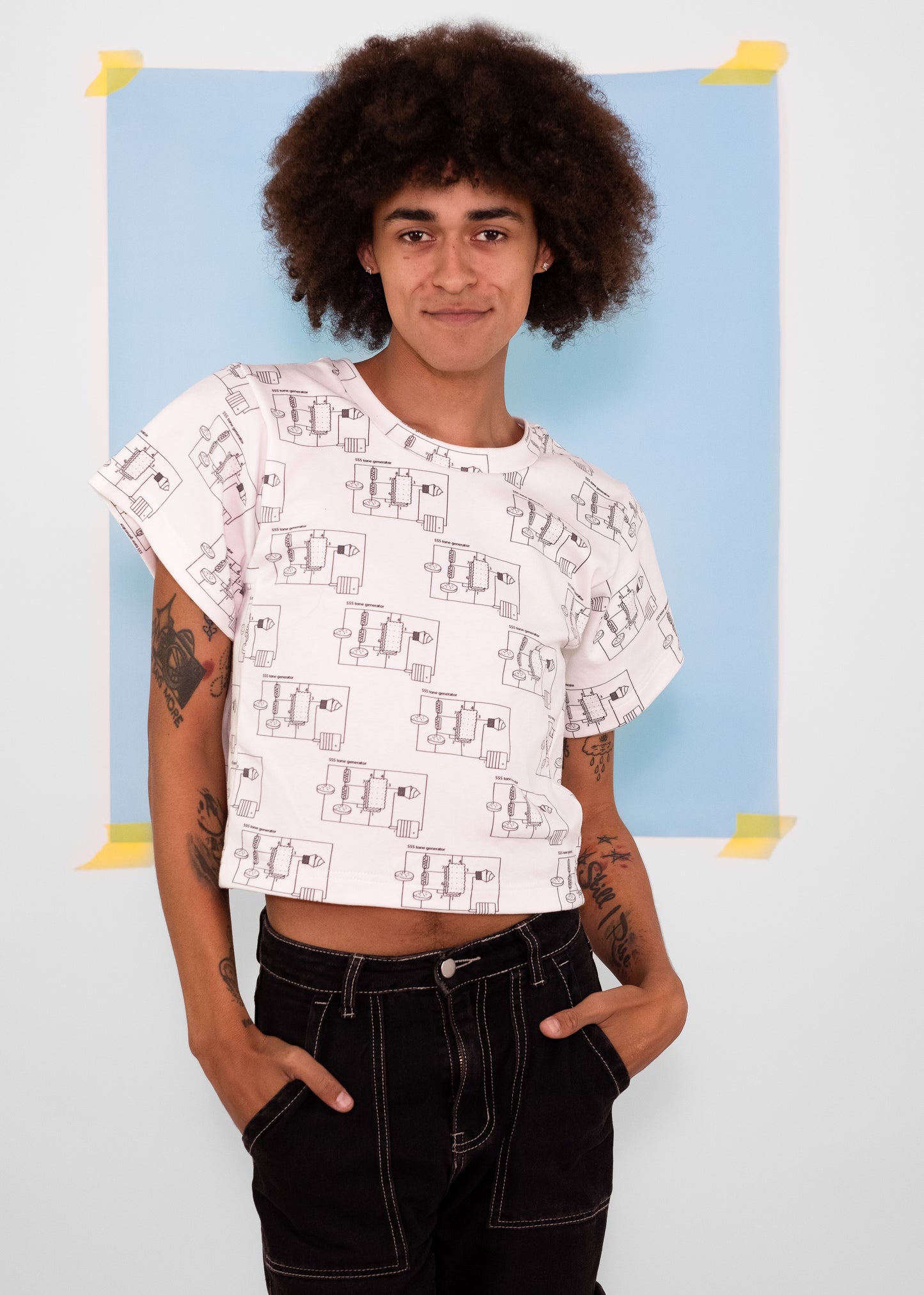 Dessert Schematic Unisex T-shirt - Cropped