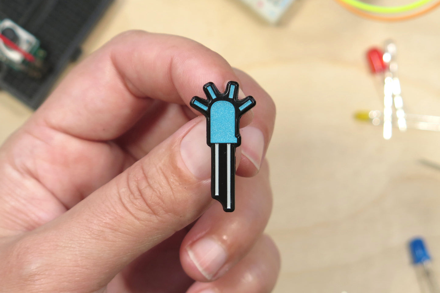 LED (Light Emitting Diode) Enamel Pin - Glow-in-the-Dark