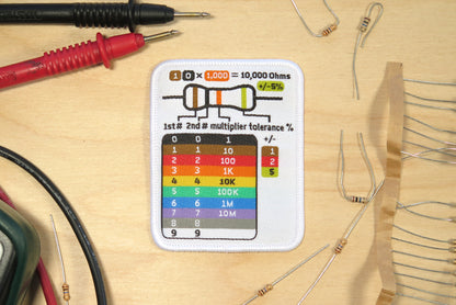 Resistor Color Chart - Iron-on Patch