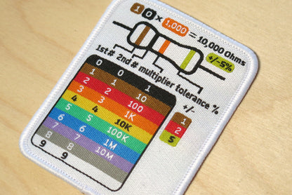 Resistor Color Chart - Iron-on Patch