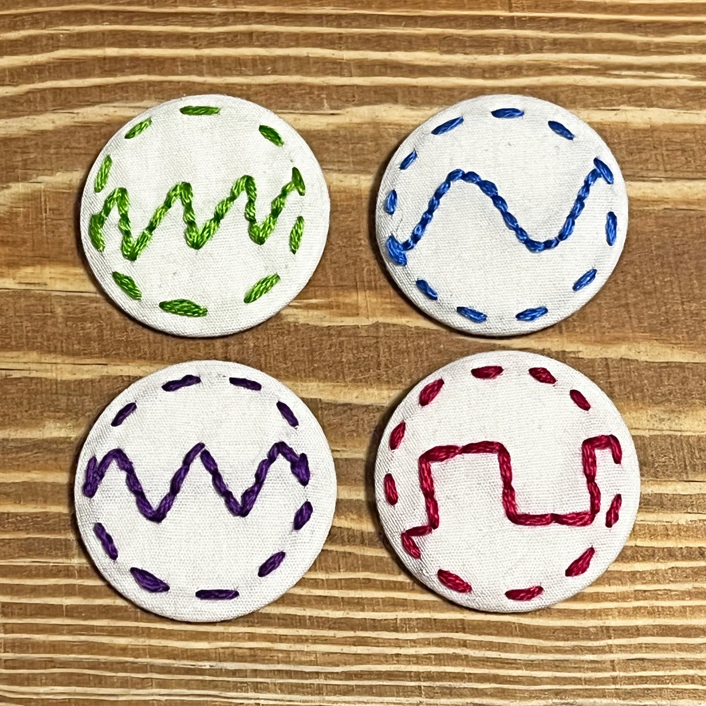 Waveforms - Embroidered Pins