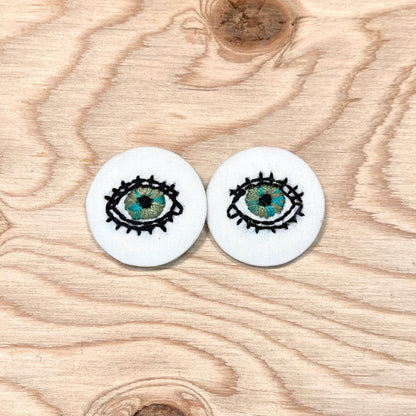 These Eyes - Embroidered Pins - Grandma's Couch