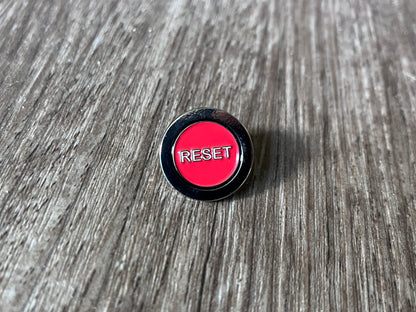 Reset Button Soft Enamel Pin