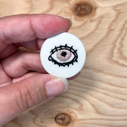 These Eyes - Embroidered Pins - Neapolitan Ice Cream