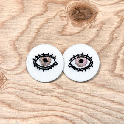 These Eyes - Embroidered Pins - Neapolitan Ice Cream