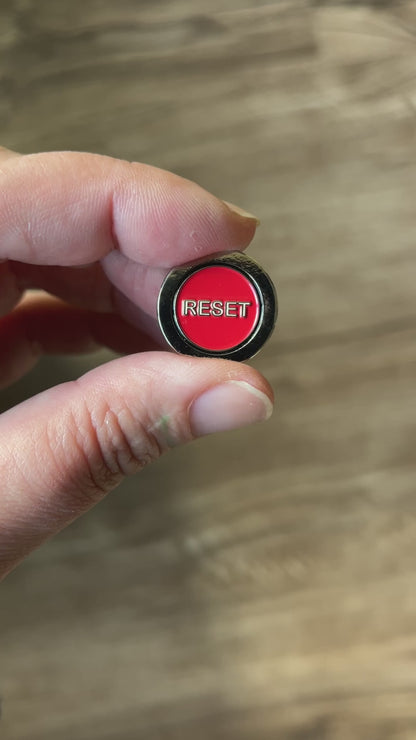 Reset Button Soft Enamel Pin